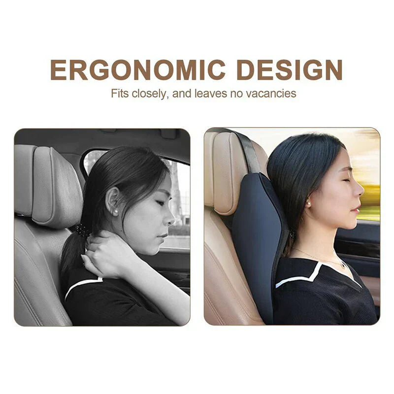 Universal Imported Leather Style Neckrest Backrest Pillow | Breathable Neck Support Cushion